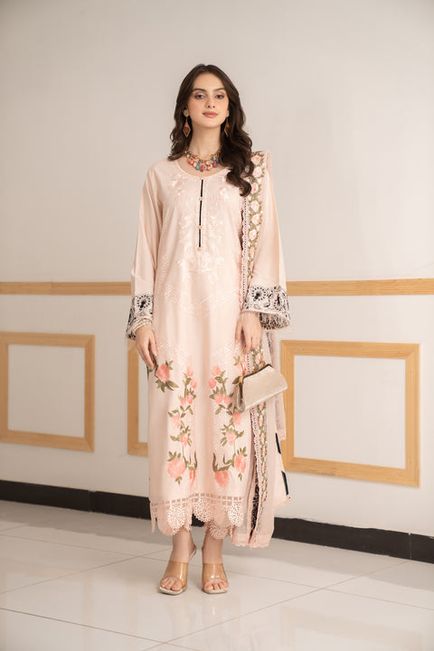 3pc Ready to Wear Linen Dress LY1