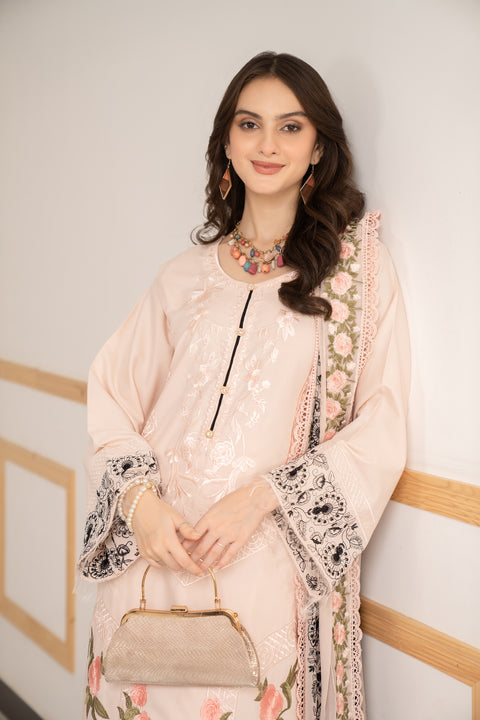 3pc Ready to Wear Linen Dress LY1