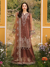 Hania’s Eid Twinning Charm by Mona – Chocolate Chikankari Sharara Suit HEC14