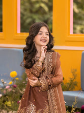 Hania’s Eid Twinning Charm by Mona – Chocolate Chikankari Sharara Suit HEC14