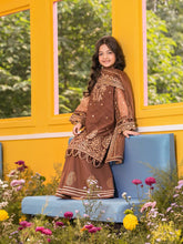 Hania’s Eid Twinning Charm by Mona – Chocolate Chikankari Sharara Suit HEC14