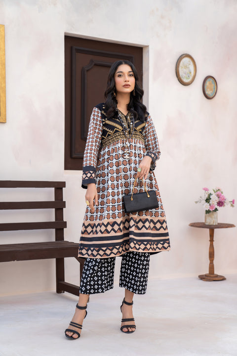 Winter 2 Pcs Ready to Wear Khadar Dress by Hemline 01