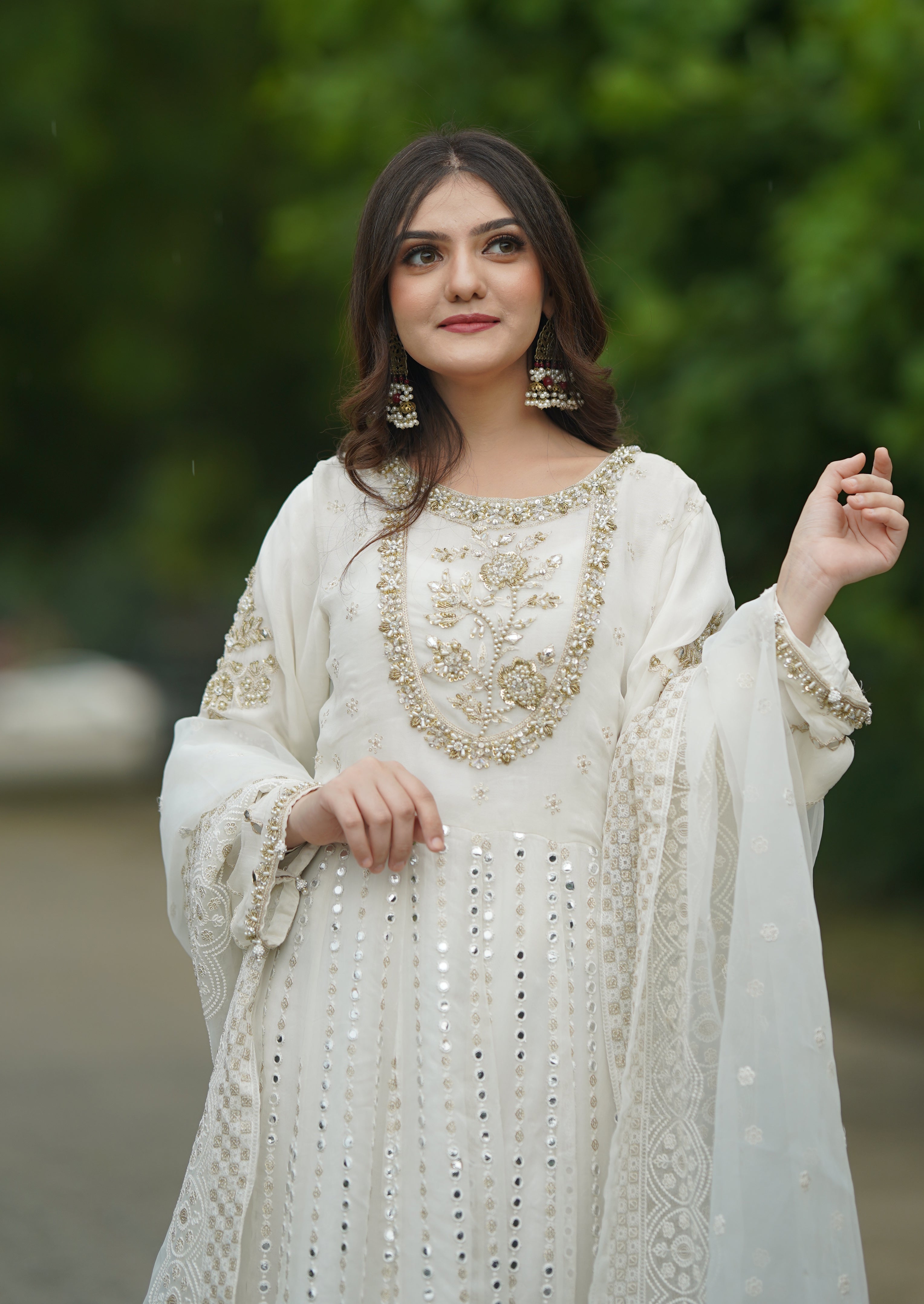 3pc Sakeena Ready to Wear Long Frock Y7
