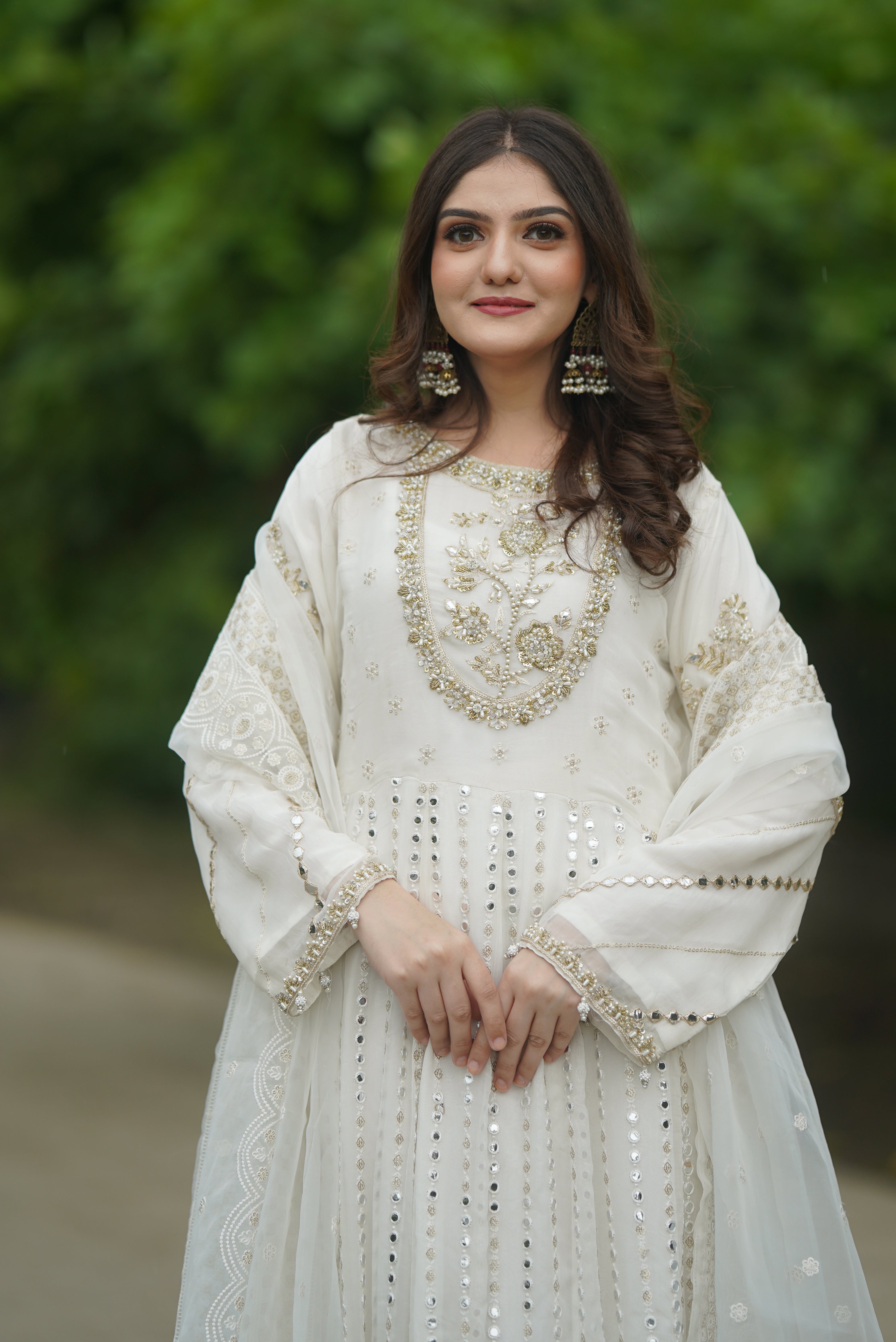 3pc Sakeena Ready to Wear Long Frock Y7