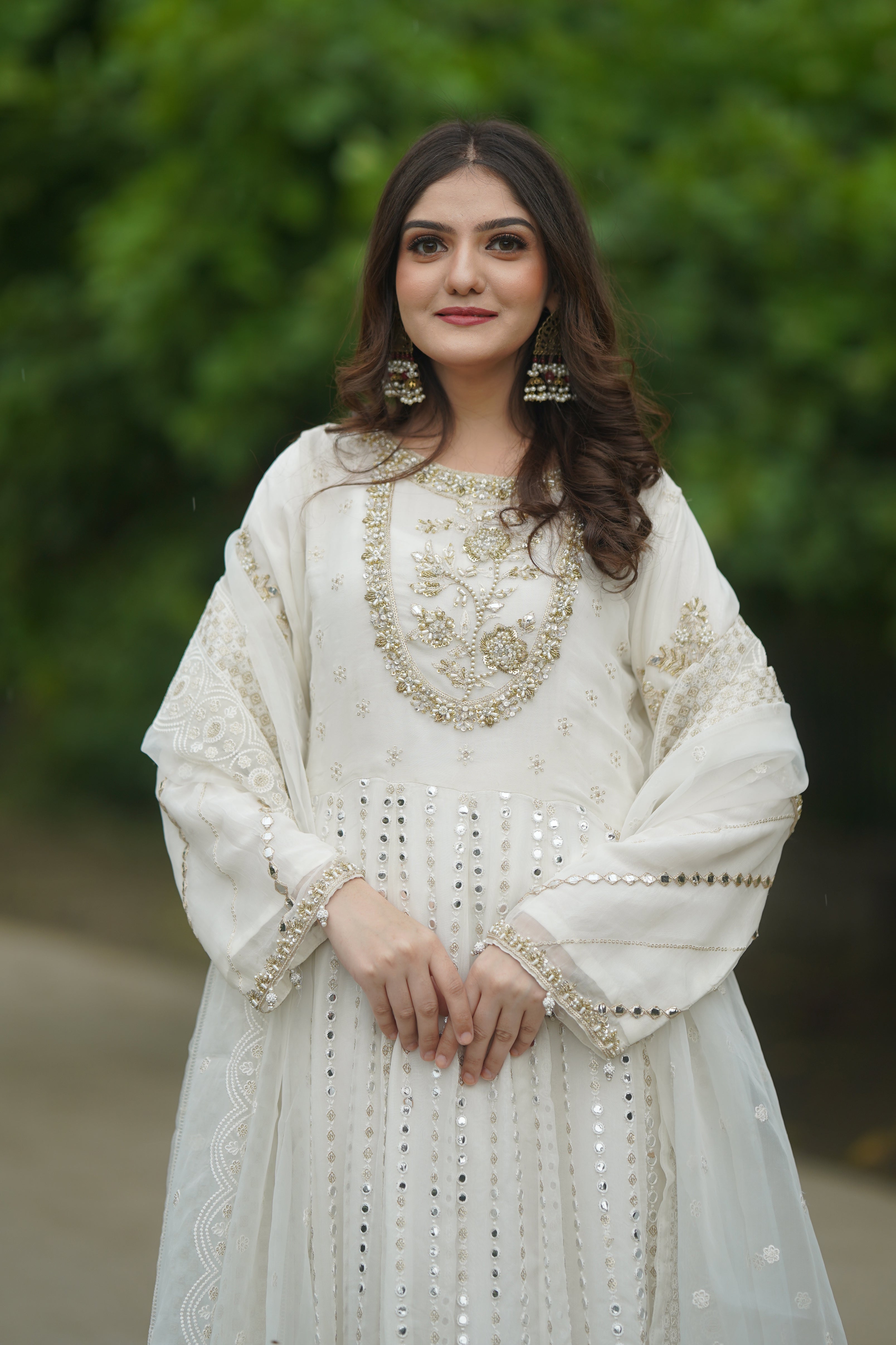 3pc Sakeena Ready to Wear Long Frock Y7