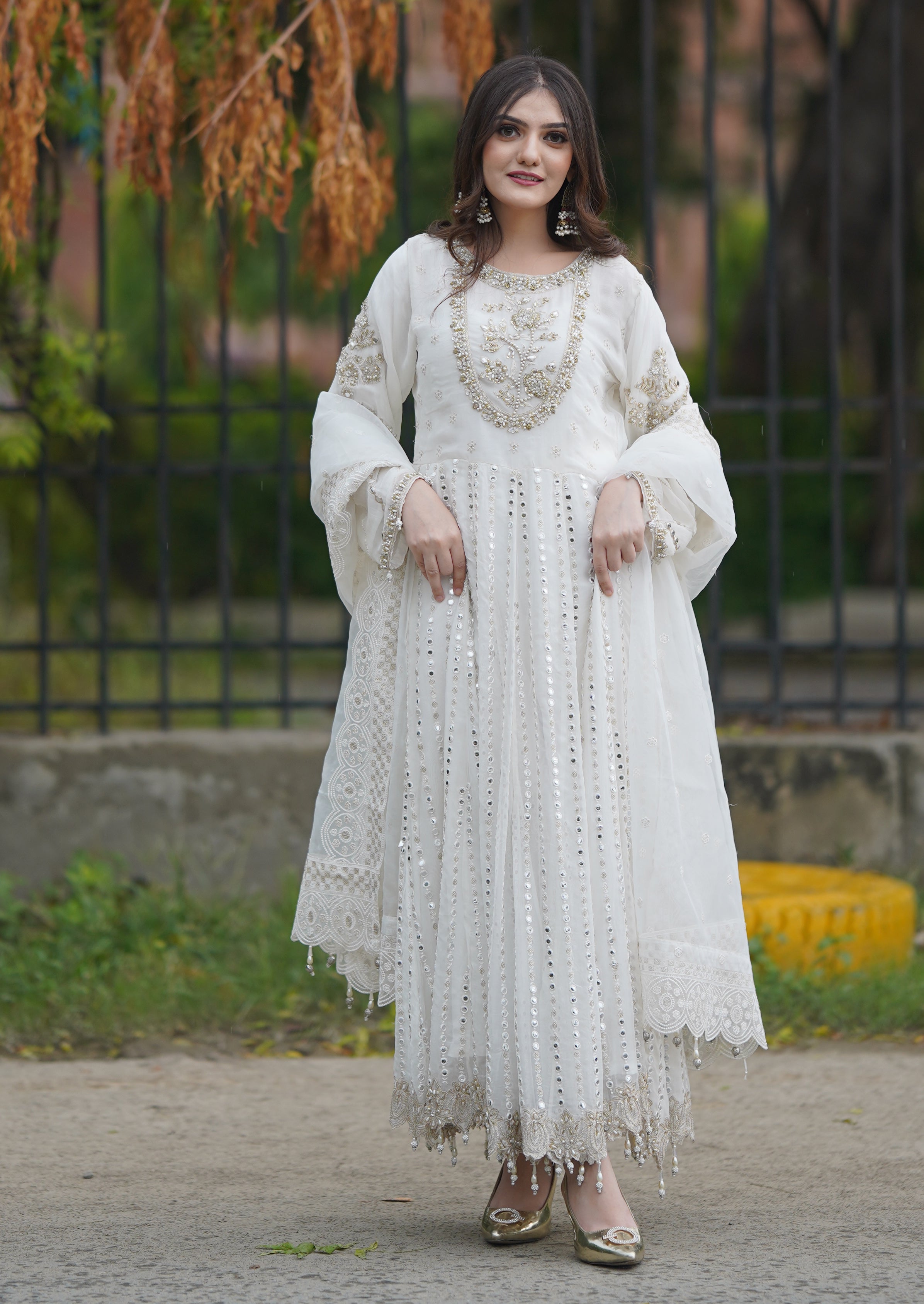 3pc Sakeena Ready to Wear Long Frock Y7