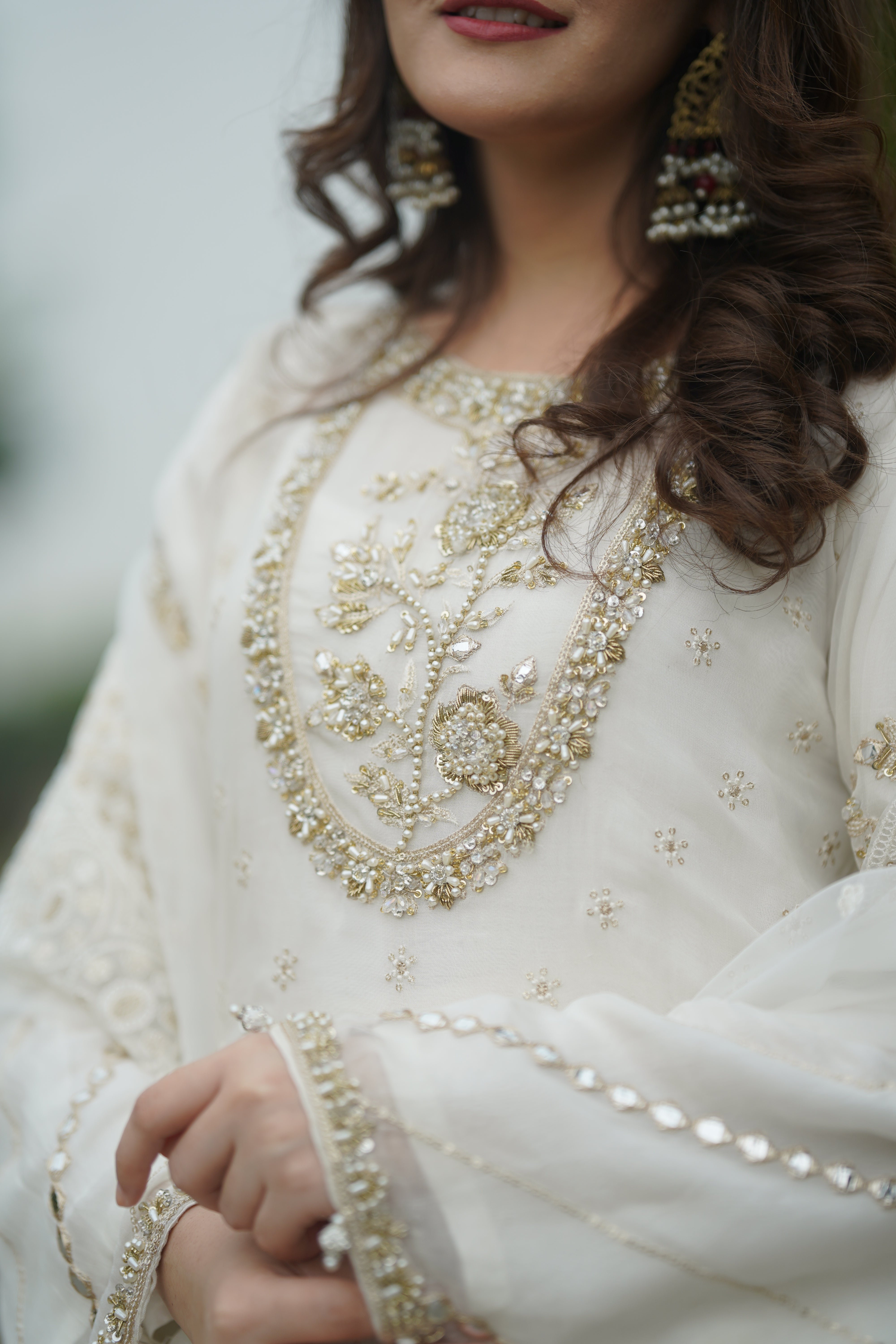 3pc Sakeena Ready to Wear Long Frock Y7