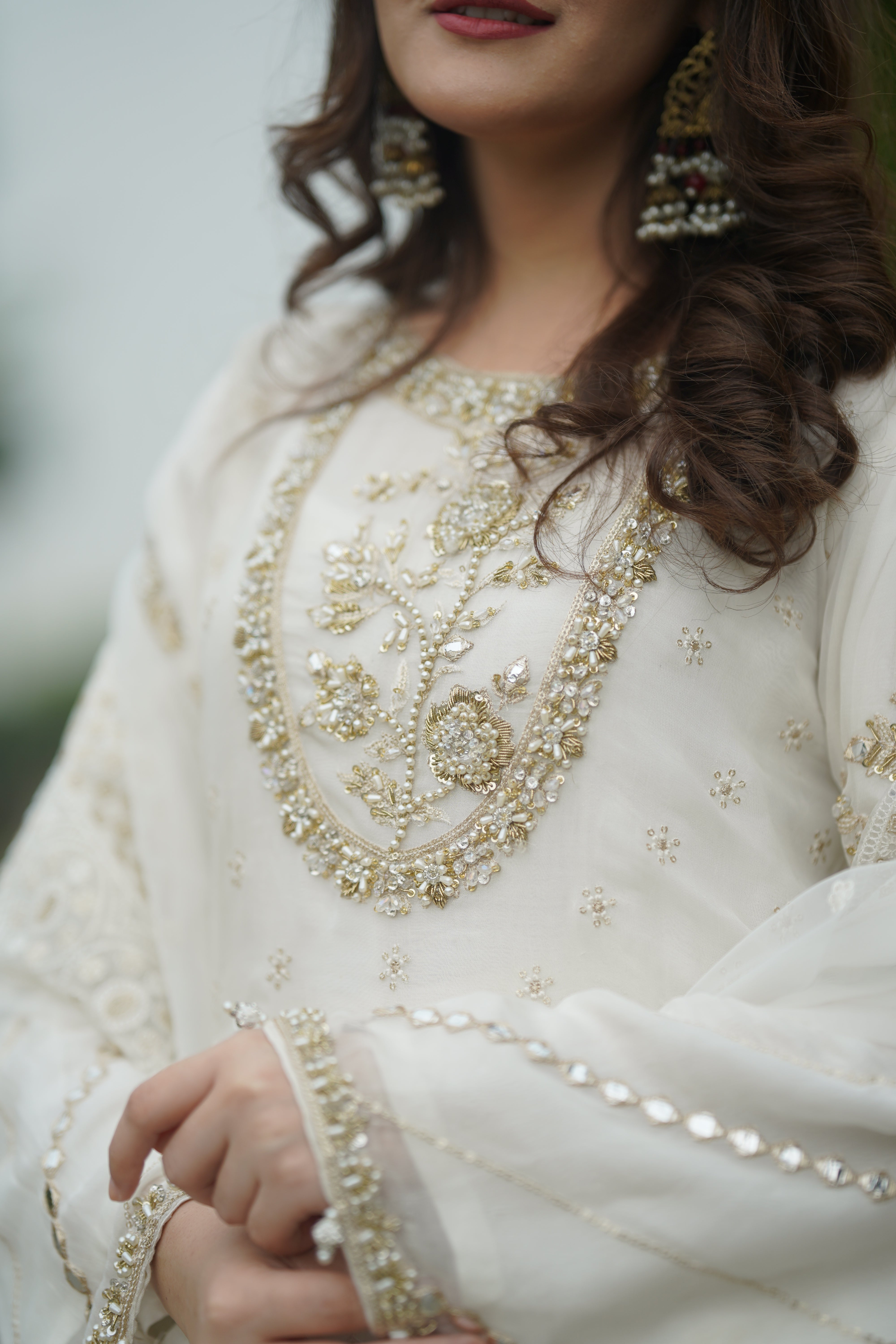 3pc Sakeena Ready to Wear Long Frock Y7