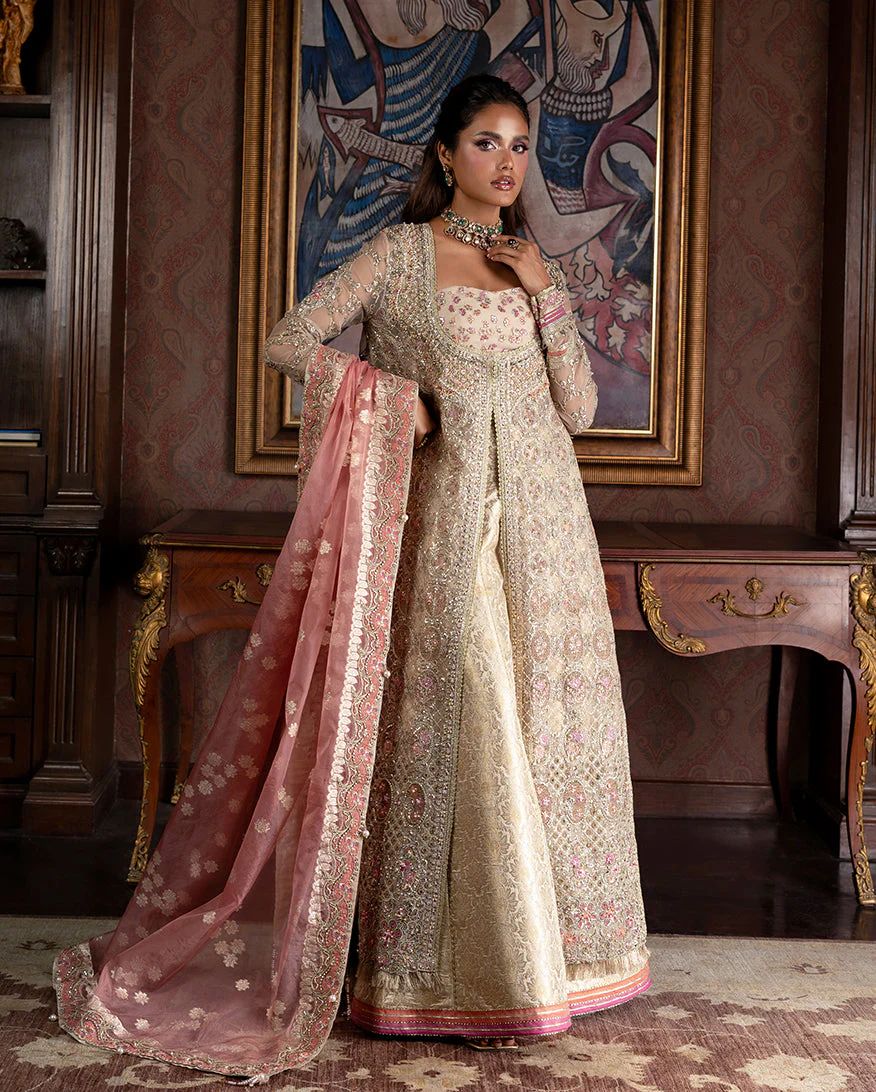 Mushq 3pc Gold Formal Lehenga Dress – Jhilmil