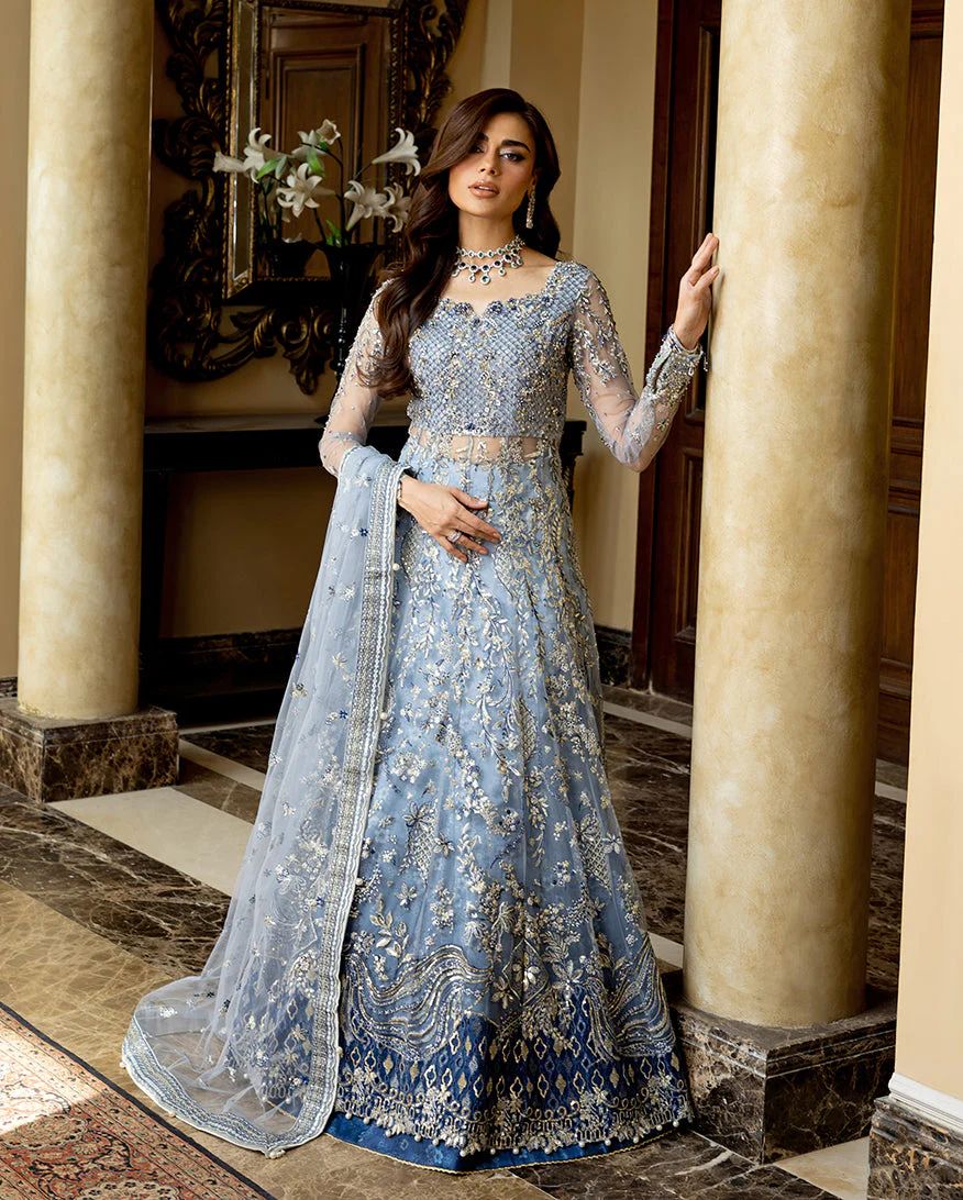 Mushq 3pc Ice Blue Formal Dress – Kiara