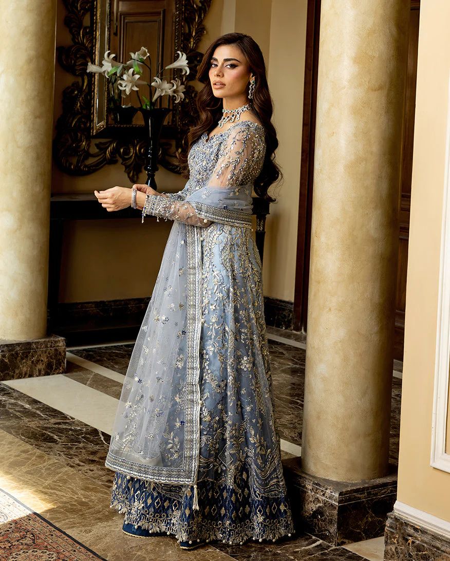 Mushq 3pc Ice Blue Formal Dress – Kiara