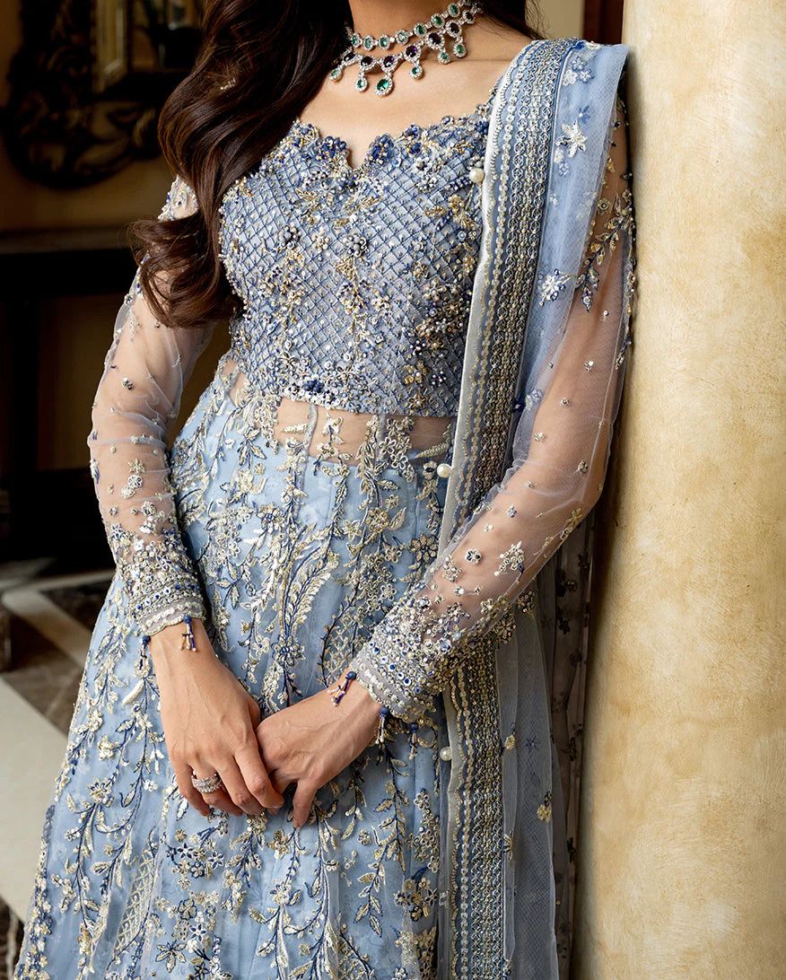 Mushq 3pc Ice Blue Formal Dress – Kiara