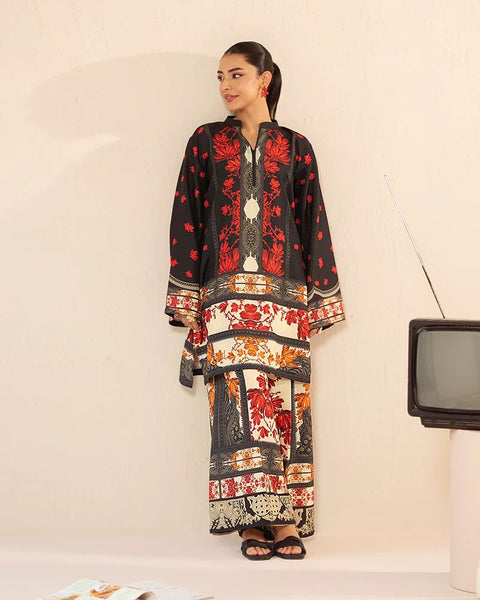 Everyday Luxe by Mona – Printed Silk Lawn 2pc Co-Ord Set | MES1