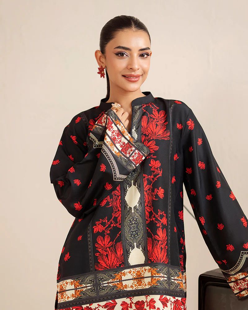 Everyday Luxe by Mona – Printed Silk Lawn 2pc Co-Ord Set | MES1