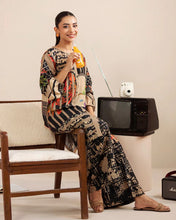 Everyday Luxe by Mona – Abstract Patchwork Silk Lawn 2pc Co-Ord Set | MES6