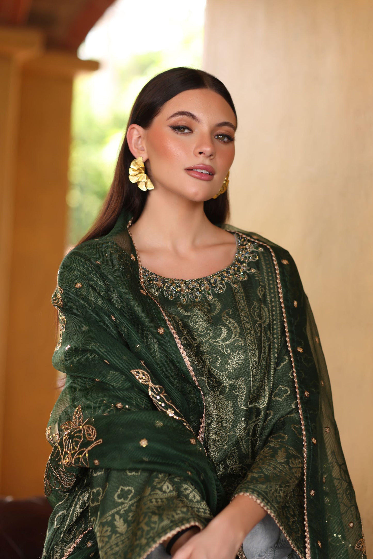 Serene by Mohagni Dyed Jacquard Embellished 3-Piece Suit SBM1