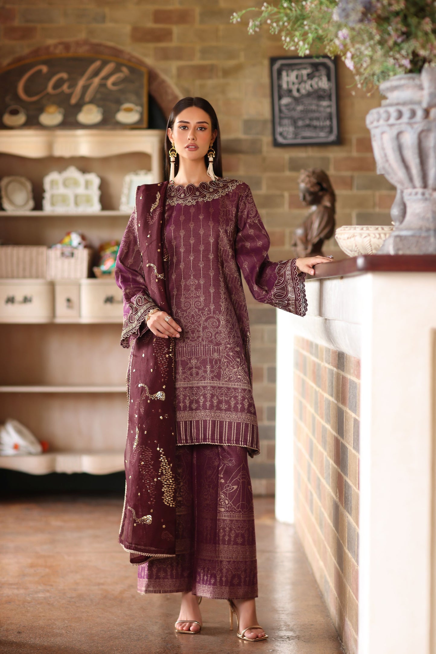 Serene by Mohagni Deep Plum 3 Piece Suit SBM3