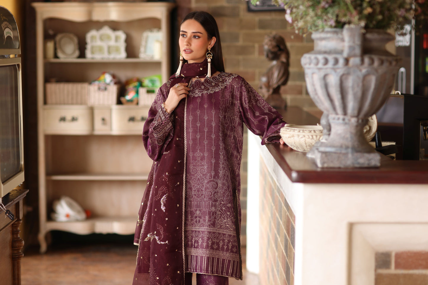 Serene by Mohagni Deep Plum 3 Piece Suit SBM3