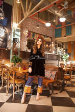 Opera Luxury Black Velvet Ready to Wear 2 Pcs Dress by Gulwarun GW382