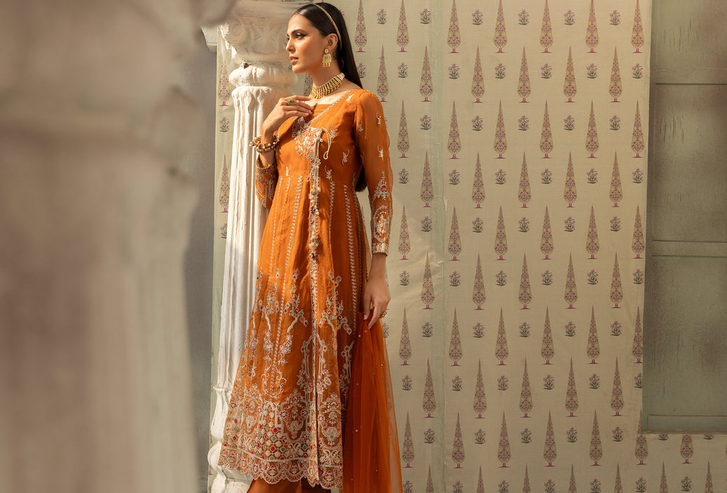 3pc Mona Ready to Wear Long Frock AX21