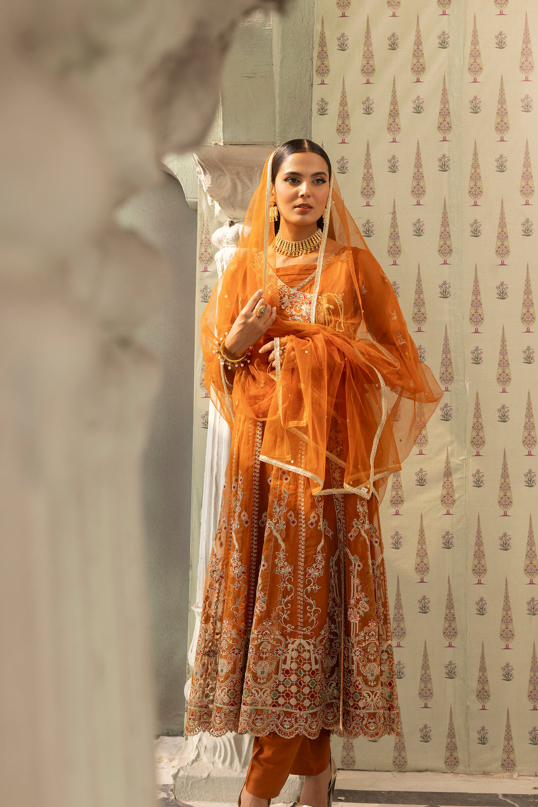 3pc Mona Ready to Wear Long Frock AX21
