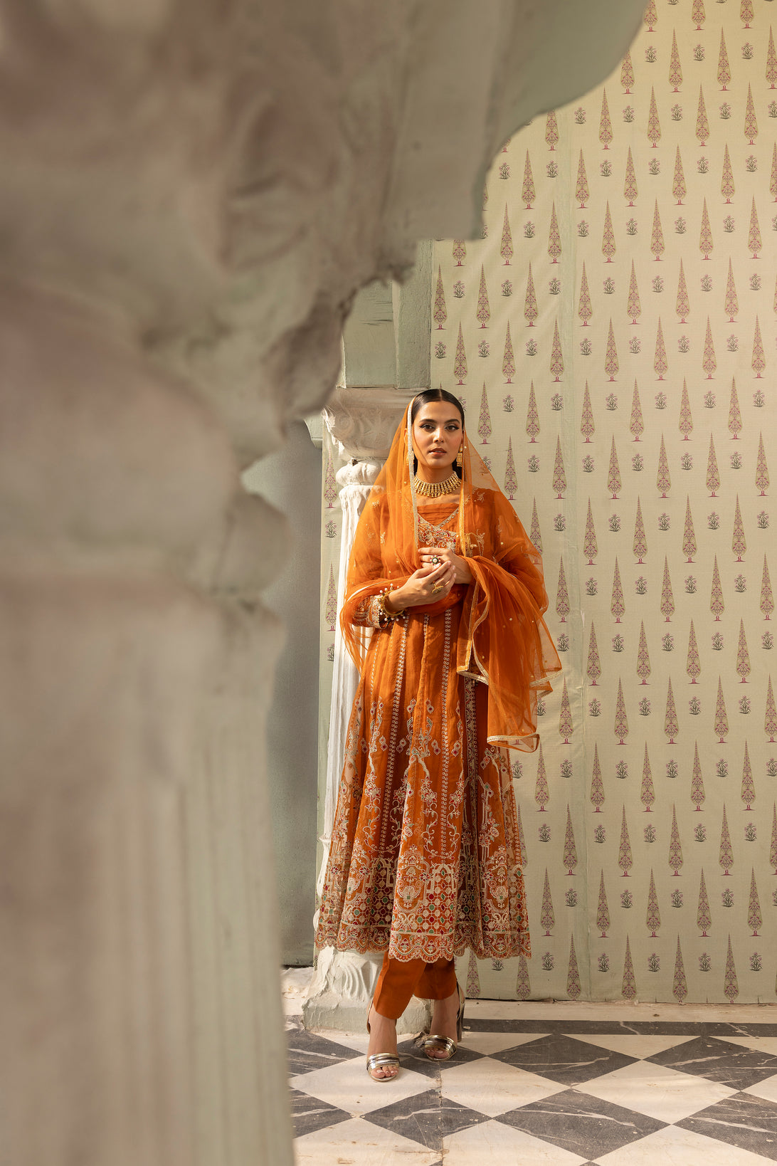 3pc Mona Ready to Wear Long Frock AX21