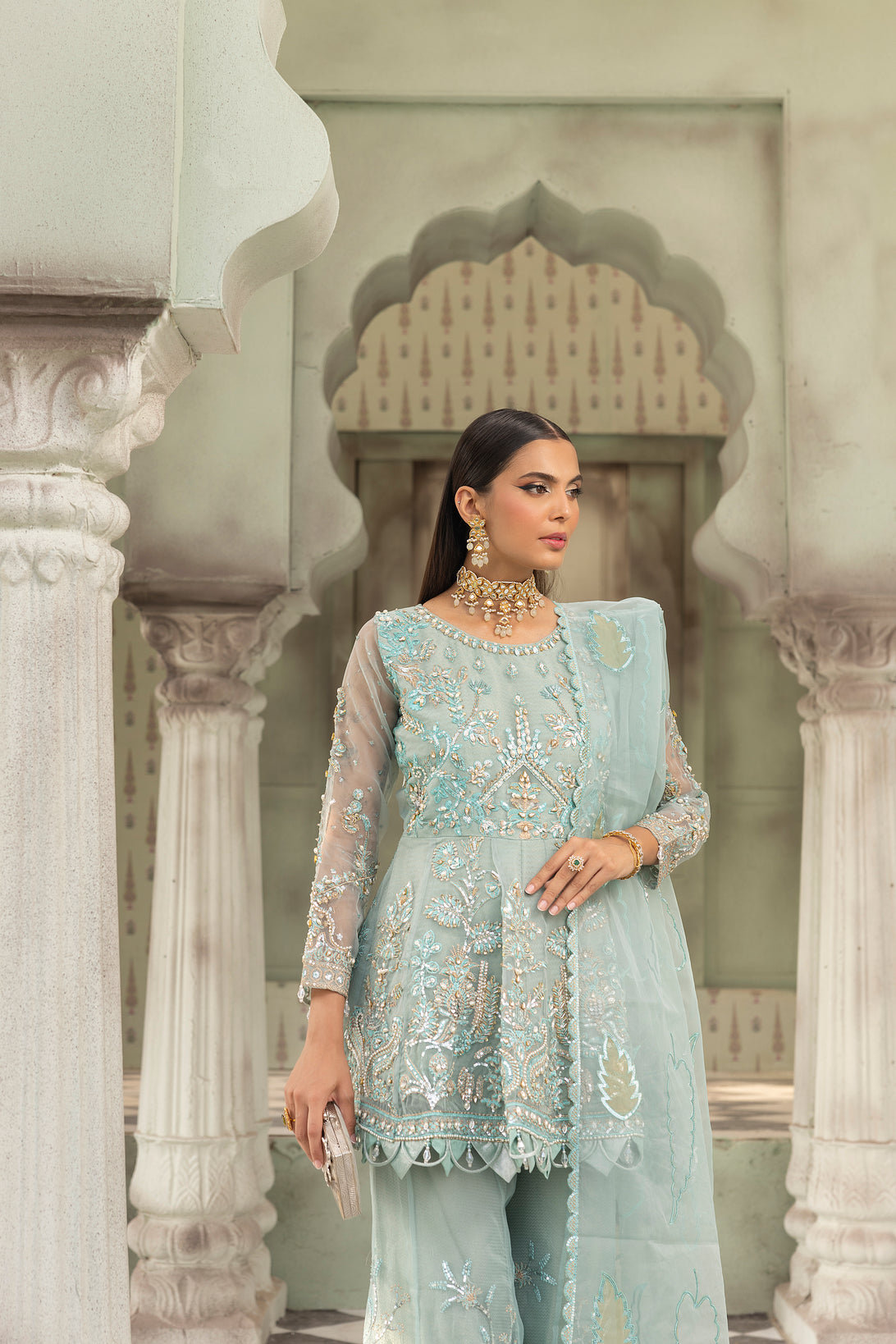 3pc Mona Ready to Wear Peplum AX23