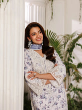 Mohagni MSS10 3pc Printed Cotton Embroidered Palazzo Suit with Monar Dupatta