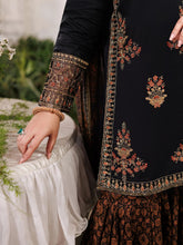 Mohagni MSS12 3pc Embroidered Cotton Gharara Suit with Printed Monar Dupatta