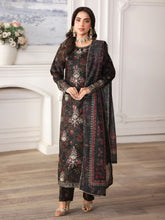 Mohagni MSS2 3pc Cotton Embroidered Long Suit with Monar Dupatta