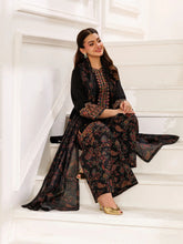 Mohagni MSS5 3pc Dyed Cotton Embroidered Palazzo Suit with Zari Dupatta