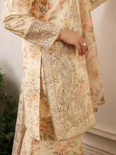 Mohagni MSS7 3pc Printed Cotton Embroidered Suit with Mirror Work & Monar Dupatta