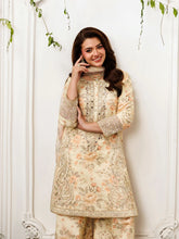 Mohagni MSS7 3pc Printed Cotton Embroidered Suit with Mirror Work & Monar Dupatta