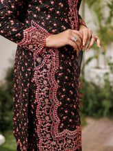 Mohagni MSS8 3pc Cotton Palazzo Suit with Embroidered Organza Dupatta