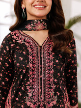 Mohagni MSS8 3pc Cotton Palazzo Suit with Embroidered Organza Dupatta