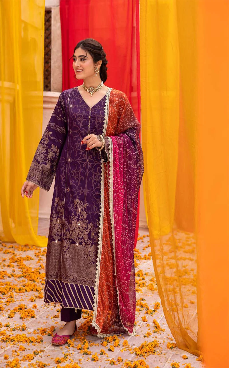 Zeenat-e-Eid Jacquard Lawn Collection by Mona MZE2