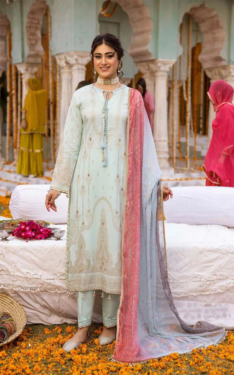 Zeenat-e-Eid Jacquard Lawn Collection by Mona MZE5