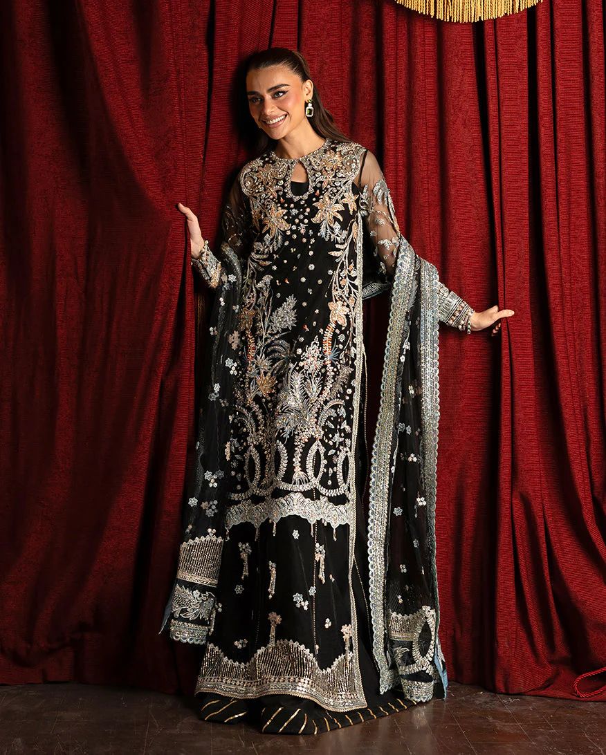 Mushq 3pc Black Formal Lehenga Dress – Malika