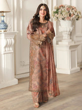 Mohagni MSA1 Printed Silk Viscose Embroidered 3pc Suit with Monar Dupatta