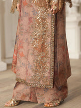 Mohagni MSA1 Printed Silk Viscose Embroidered 3pc Suit with Monar Dupatta