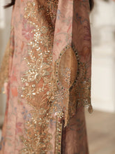 Mohagni MSA1 Printed Silk Viscose Embroidered 3pc Suit with Monar Dupatta