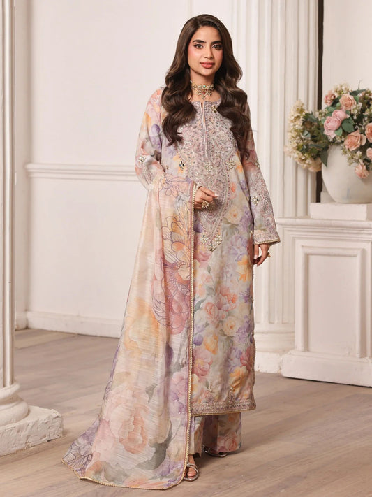 Mohagni MSA3 Mother Daughter Silk Viscose Mirror Work 3pc Suit