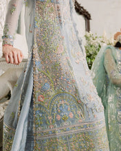 Mushq Ready to Wear Ice Blue Embellished Chiffon Formal Suit – MFF1