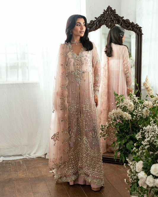 Mushq Ready to Wear Pink Embellished Chiffon Formal Suit – MFF10