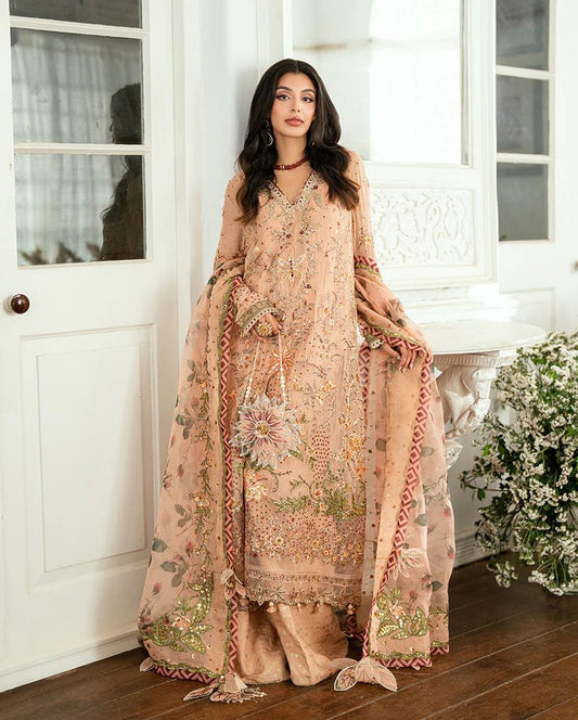 Mushq Ready to Wear Mocha Embellished Chiffon Formal Suit – MFF3