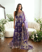 Mushq Ready to Wear Purple Embellished Chiffon Formal Dress – MFF5