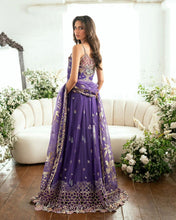 Mushq Ready to Wear Purple Embellished Chiffon Formal Dress – MFF5