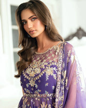 Mushq Ready to Wear Purple Embellished Chiffon Formal Dress – MFF5