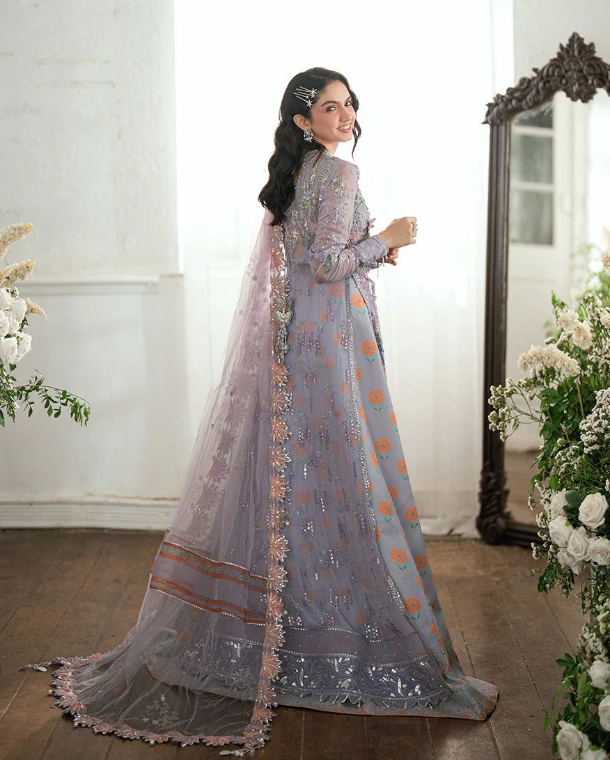 Mushq Ready to Wear Lavender Embellished Chiffon Formal Dress – MFF7