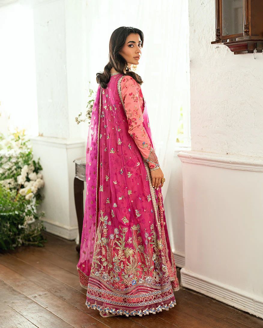 Mushq Ready to Wear Magenta Embellished Chiffon Formal Suit – MFF8